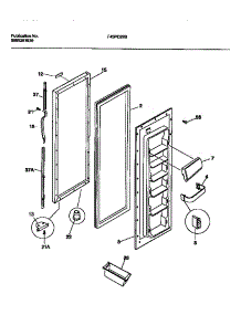 03 - Refrigerator Door parts for Frigidaire Refrigerator F45PC22BD0 from AppliancePartsPros.com