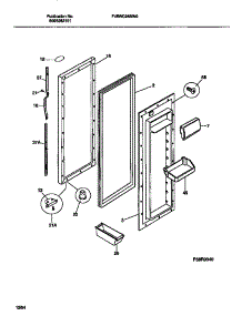 04 - Refrigerator  Door parts for Frigidaire Refrigerator F45WC24BD0 from AppliancePartsPros.com