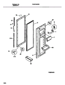 03 - Refrigerator Door parts for Frigidaire Refrigerator F45WC26BD0 from AppliancePartsPros.com