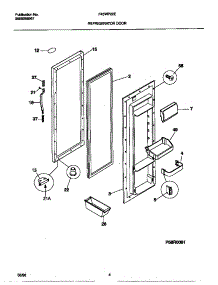 03 - Refrigerator Door parts for Frigidaire Refrigerator F45WP22ED0 from AppliancePartsPros.com