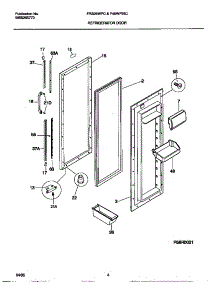 03 - Refrigerator Door parts for Frigidaire Refrigerator F45WP26CD0 from AppliancePartsPros.com