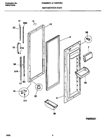 03 - Refrigerator Door parts for Frigidaire Refrigerator F45WP26CD2 from AppliancePartsPros.com