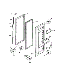 03 - Refrigerator Door parts for Frigidaire Refrigerator F45WR22CD1 from AppliancePartsPros.com