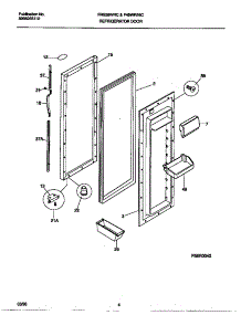 03 - Refrigerator Door parts for Frigidaire Refrigerator F45WR26CB0 from AppliancePartsPros.com