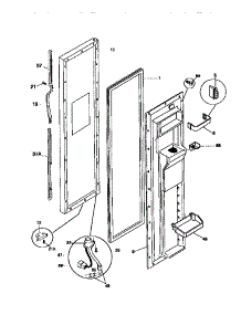 03 - Refrigerator Door parts for Frigidaire Refrigerator F45XH28BB0 from AppliancePartsPros.com