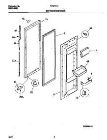03 - Refrigerator Door parts for Frigidaire Refrigerator F45ZR24JQ1 from AppliancePartsPros.com
