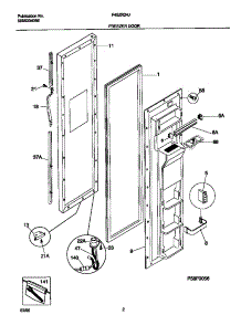 02 - Freezer Door parts for Frigidaire Refrigerator F45ZR24JW0 from AppliancePartsPros.com