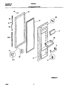 03 - Refrigerator Door parts for Frigidaire Refrigerator F45ZR24JW0 from AppliancePartsPros.com