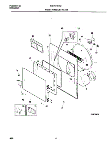03 - P16d0020 Frnt Pnl,Door parts for Frigidaire Dryer FDE7971EW2 from AppliancePartsPros.com