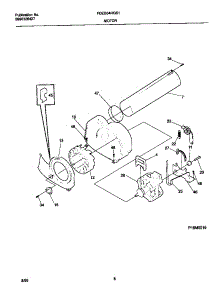 05 - P16m0019 Motor,Blower parts for Frigidaire Dryer FDEB34RGS1 from AppliancePartsPros.com