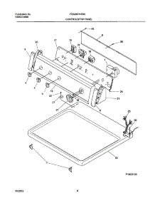 07 - Control Panel parts for Frigidaire Dryer FDG8974HW0 from AppliancePartsPros.com
