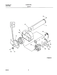 09 - Motor,Blower parts for Frigidaire Dryer FDG8974HW0 from AppliancePartsPros.com