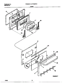 06 - Door parts for Frigidaire Range FED387CESA from AppliancePartsPros.com