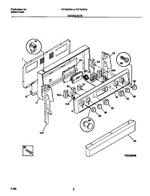 02 - Backguard parts for Frigidaire Range FEF322BAWD from AppliancePartsPros.com