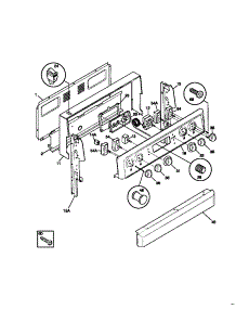 02 - Backguard parts for Frigidaire Range FEF350CCTA from AppliancePartsPros.com
