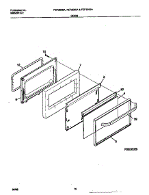 06 - Door parts for Frigidaire Range FEF350SADF from AppliancePartsPros.com