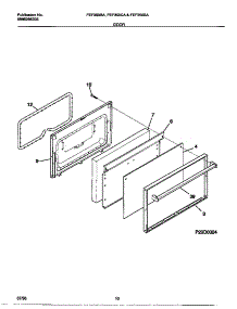 06 - Door parts for Frigidaire Range FEF350SADG from AppliancePartsPros.com
