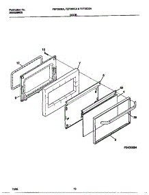 06 - Door parts for Frigidaire Range FEF350SADH from AppliancePartsPros.com