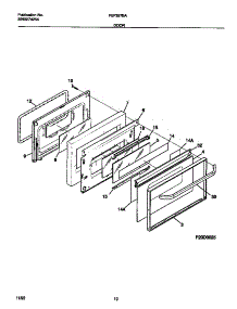 06 - Door parts for Frigidaire Range FEF357BAWE from AppliancePartsPros.com