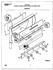 02 - Backguard parts for Frigidaire Range FGF316WGTD from AppliancePartsPros.com