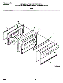 06 - Door parts for Frigidaire Range FGF324WHSA from AppliancePartsPros.com