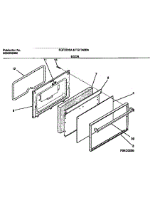 06 - Door parts for Frigidaire Range FGF333SADB from AppliancePartsPros.com