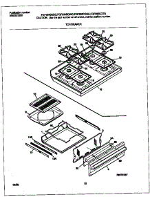 06 - Top / Drawer parts for Frigidaire Range FGF334BGDG from AppliancePartsPros.com