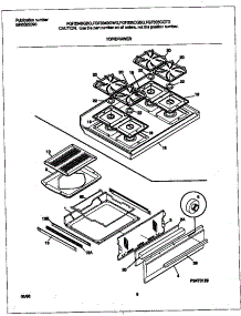 05 - Top / Drawer parts for Frigidaire Range FGF334BGWG from AppliancePartsPros.com