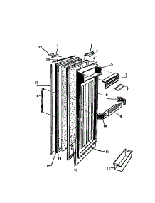 03 - Refrigerator Door parts for Frigidaire Refrigerator FMW220AN4W from AppliancePartsPros.com