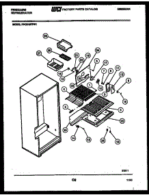 05 - Shelves And Supports parts for Frigidaire Refrigerator FPCE19TFL1 from AppliancePartsPros.com