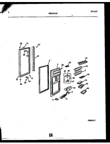 04 - Refrigerator Door Parts parts for Frigidaire Refrigerator FPCE22V3PL0 from AppliancePartsPros.com