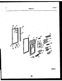 03 - Refrigerator Door Parts parts for Frigidaire Refrigerator FPCE22V3PW1 from AppliancePartsPros.com