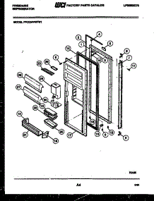 03 - Refrigerator Door Parts parts for Frigidaire Refrigerator FPCE24VWFF1 from AppliancePartsPros.com