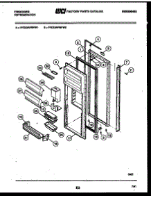 03 - Refrigerator Door Parts parts for Frigidaire Refrigerator FPCE24VWPW2 from AppliancePartsPros.com
