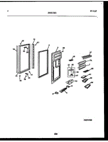 03 - Refrigerator Door Parts parts for Frigidaire Refrigerator FPCEW24VWPW1 from AppliancePartsPros.com