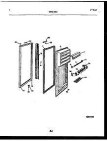 03 - Refrigerator Door Parts parts for Frigidaire Refrigerator FPE22VPW1 from AppliancePartsPros.com