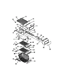 07 - Interior Freezer Compartment parts for Frigidaire Refrigerator FPE26VWCL0 from AppliancePartsPros.com