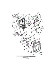 10 - Freezer Compartment Door, Dispenser parts for Frigidaire Refrigerator FPE26VWCW1 from AppliancePartsPros.com