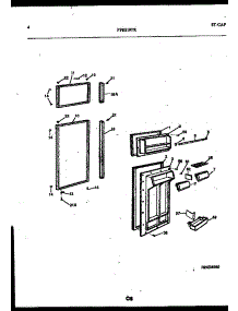 03 - Door Parts parts for Frigidaire Refrigerator FPES19TRL1 from AppliancePartsPros.com