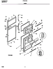 02 - Door Parts parts for Frigidaire Refrigerator FPGS18TAW0 from AppliancePartsPros.com