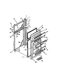 10 - Food And Freezer Doors parts for Frigidaire Refrigerator FPI16TCL0 from AppliancePartsPros.com