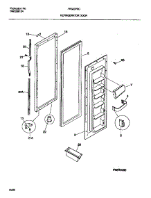 03 - Refrigerator Door parts for Frigidaire Refrigerator FRS20PRCW0 from AppliancePartsPros.com