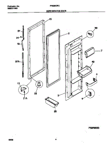 03 - Refrigerator Door parts for Frigidaire Refrigerator FRS20QRCD5 from AppliancePartsPros.com