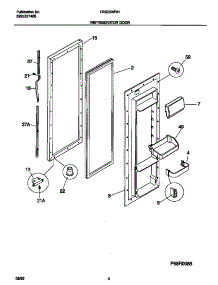 03 - Refrigerator Door parts for Frigidaire Refrigerator FRS20WRHW3 from AppliancePartsPros.com
