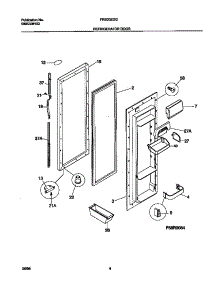 03 - Refrigerator Door parts for Frigidaire Refrigerator FRS20ZGGW0 from AppliancePartsPros.com