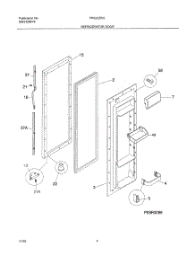 05 - Refrigerator Door parts for Frigidaire Refrigerator FRS20ZRGD6 from AppliancePartsPros.com