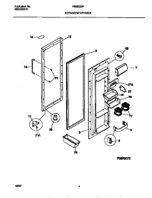 03 - Refrigerator Door parts for Frigidaire Refrigerator FRS20ZSFW0 from AppliancePartsPros.com