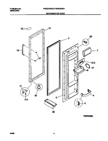 03 - Refrigerator Door parts for Frigidaire Refrigerator FRS20ZSGB0 from AppliancePartsPros.com