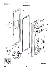 02 - Freezer Door parts for Frigidaire Refrigerator FRS20ZSHB3 from AppliancePartsPros.com