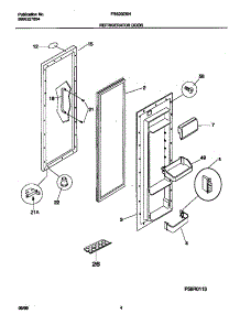 03 - Refrigerator Door parts for Frigidaire Refrigerator FRS20ZSHB3 from AppliancePartsPros.com